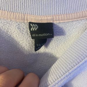 all in motion kids crewneck light blue/purple size 6